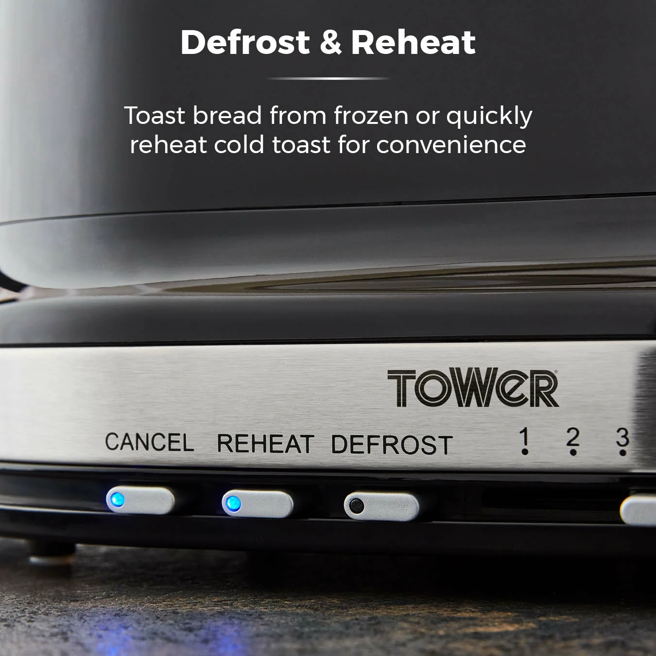 Tower Belle Collection 2 Slice Toaster - Black - Image 4