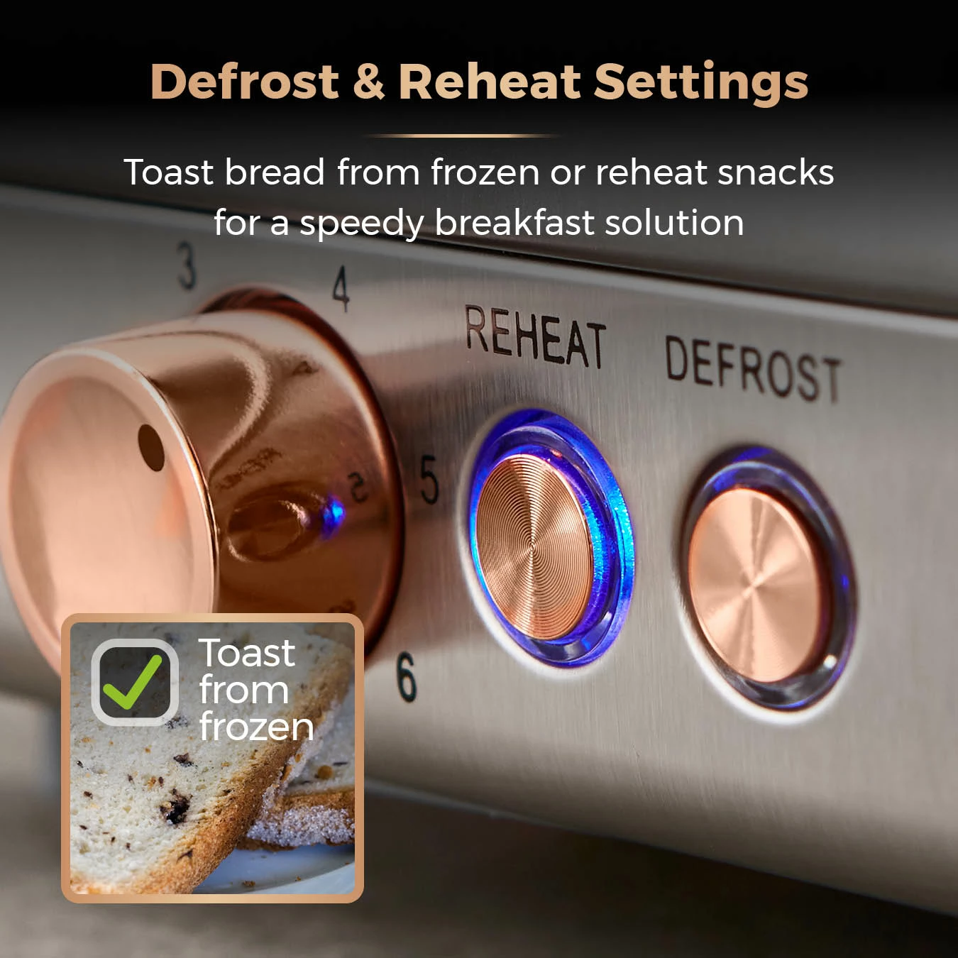 Tower Cavaletto 4 Slice Stainless Steel Toaster - Grey - Image 5