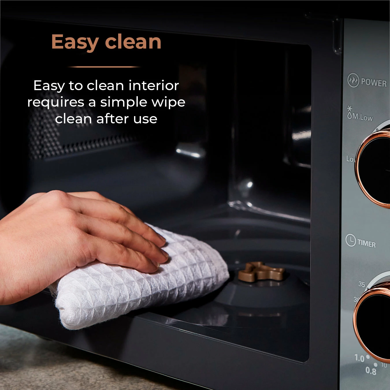 Tower Cavaletto 20L Manual Microwave - Grey - Image 7