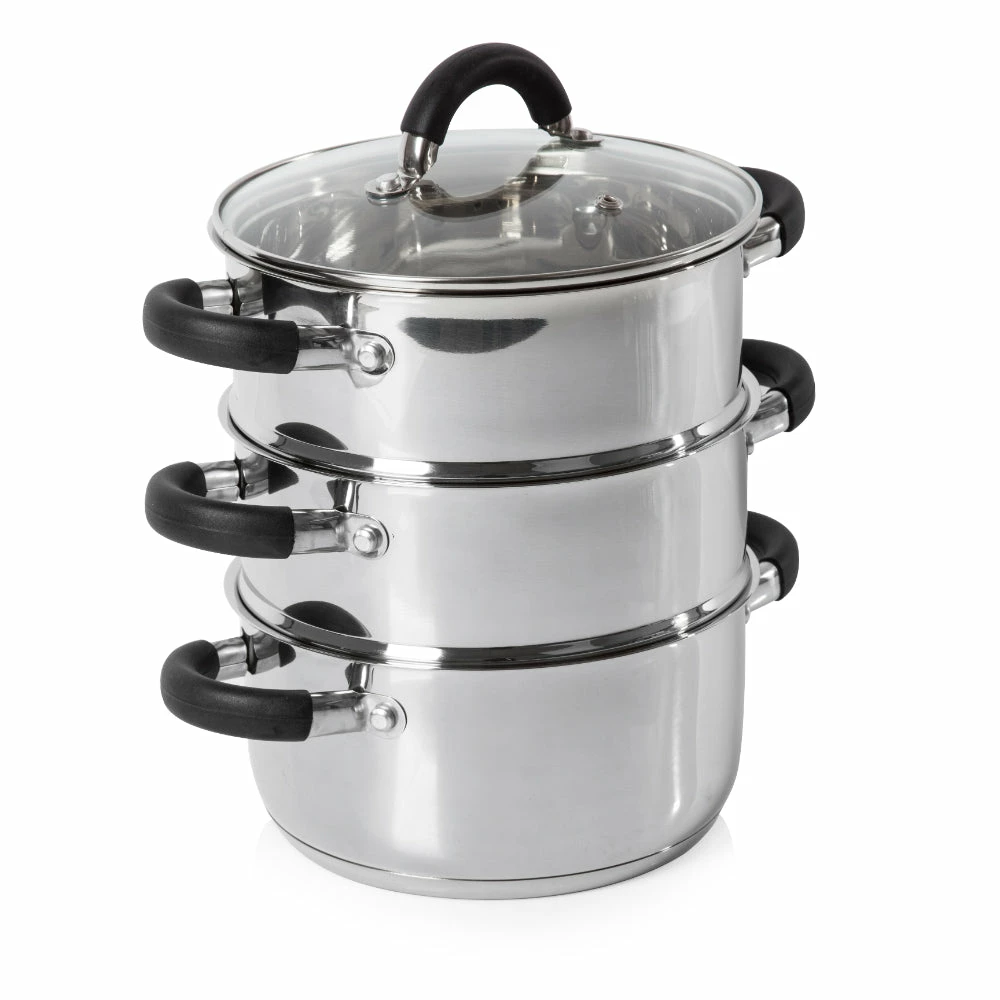 Tower Steamer 3 Tier 18cm - Steel