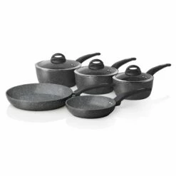 Tower Cerastone 5 Piece Pan Set Graphite - Grey