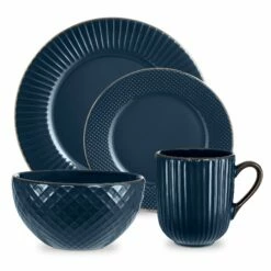 Tower Dinnerware Set 16 Piece - Blue