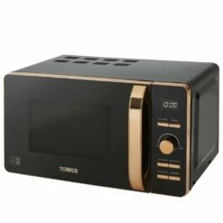 Tower Rose Gold Microwave 20L - Black