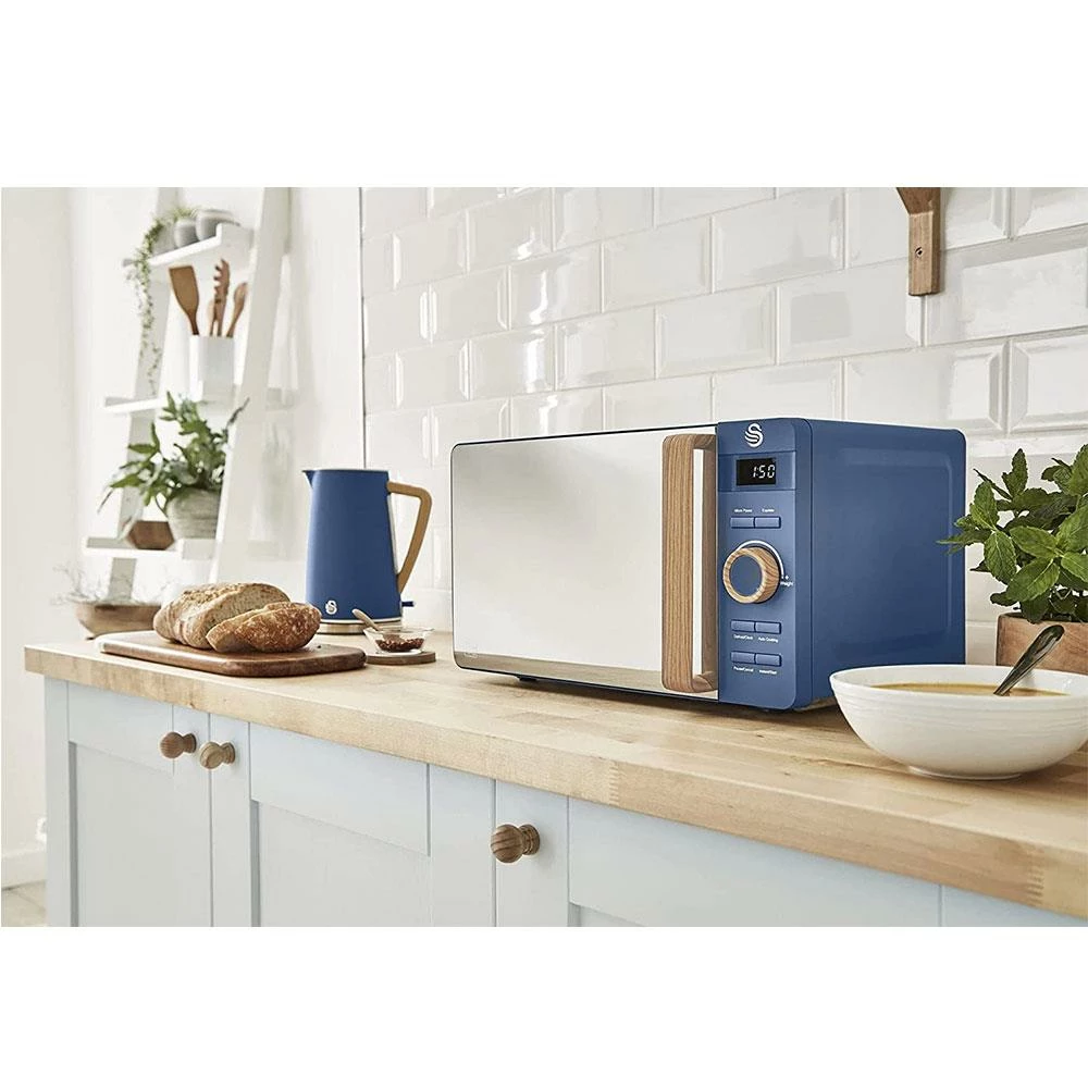 Swan Nordic Digital Microwave 20L - Blue - Image 3